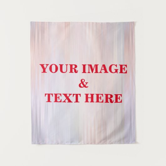 Personalized Custom Your Own Photo & Text Tapestry Wandkleed (Voorkant)