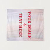 Personalized Custom Your Own Photo & Text Tapestry Wandkleed (Voorkant (horizontaal))