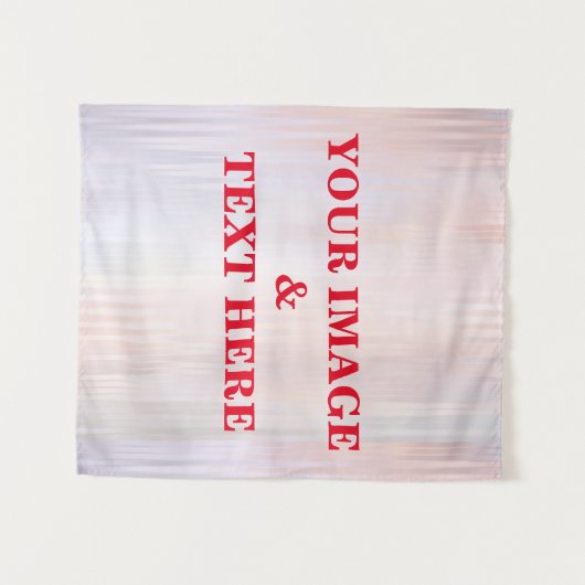 Personalized Custom Your Own Photo & Text Tapestry Wandkleed (Voorkant (horizontaal))