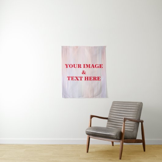 Personalized Custom Your Own Photo & Text Tapestry Wandkleed (In situ)