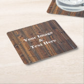 Personalized Custom Your Own Photo Wooden  Kartonnen Onderzetters (Schuin)