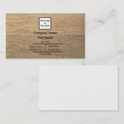 Personalized Custom Your Own Visitekaartje (Voorkant / Achterkant)