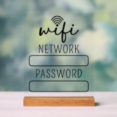 Personalized Customer Wifi Account Sign Acryl Bord (Neutraal)