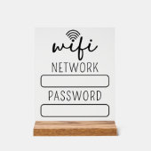 Personalized Customer Wifi Account Sign Acryl Bord (Voorkant)