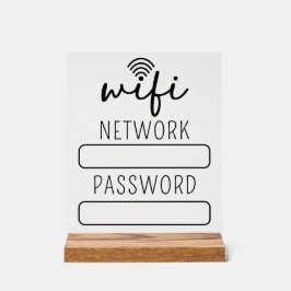 Personalized Customer Wifi Account Sign Acryl Bord