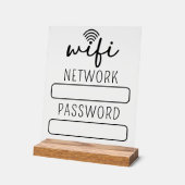 Personalized Customer Wifi Account Sign Acryl Bord (Hoek)