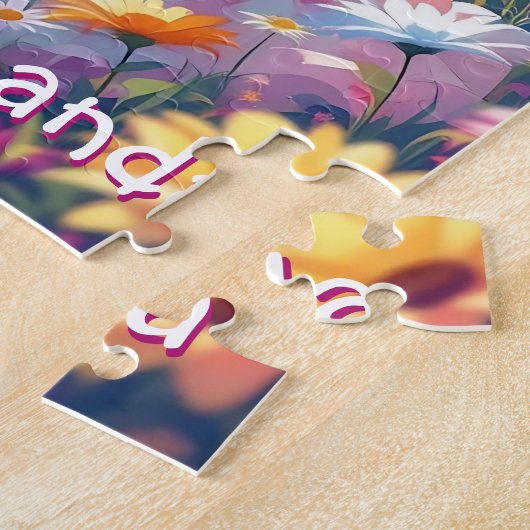 Personalized Cute Anime Girl Reading a Book Legpuzzel (Zijkant)