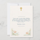 Personalized Cute Baby Girl Baptism Kaart (Achterkant)