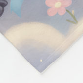 Personalized Cute Baby Lambs on a cloud Fleece Deken (Hoek)