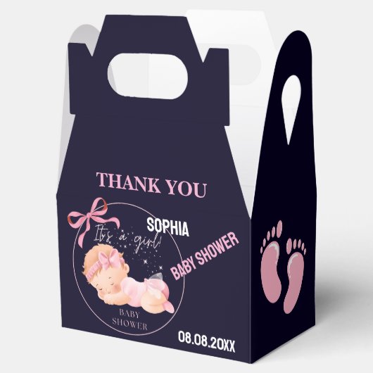 Personalized Cute Baby Shower  Favor Boxes Bedankdoosjes (Geopend)