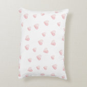 Personalized Cute Bear with pink Hearts Accent Kussen (Achterkant (Verticaal))