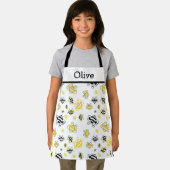 Personalized Cute Bees Pattern Apron – Honey Bee Schort (Insitu)