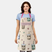 Personalized Cute Boba Tea Pattern Schort (Gedragen)