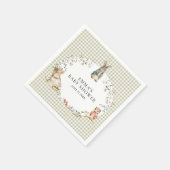 Personalized Cute Bunny Rabbit Baby Shower Servet (Hoek)