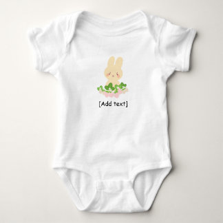 Personalized Cute Bunny with Strawberries - Custom Romper