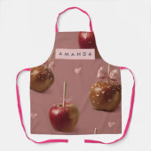 Personalized Cute Caramel Apple Pattern Apron Schort (Voorkant)