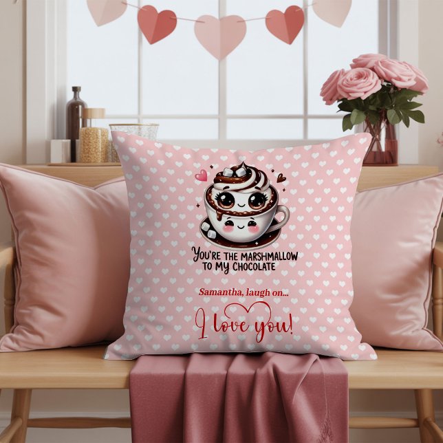 Personalized Cute Cartoon Food Love Pillow Kussen (Personalized Cute Cartoon Food Love Pillow)