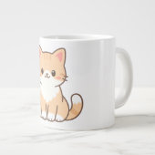 Personalized Cute Cat Gift – Custom Pet Name Minim Grote Koffiekop (Voorkant rechts)