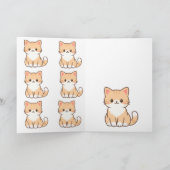 Personalized Cute Cat Gift – Custom Pet Name Minim Kaart (Binnen)