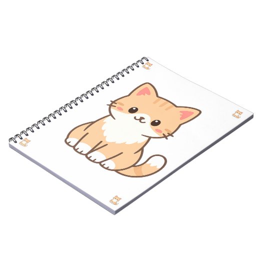 Personalized Cute Cat Gift – Custom Pet Name Minim Notitieboek (Linkerzijde)