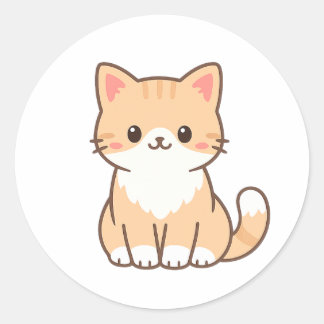 Personalized Cute Cat Gift – Custom Pet Name Minim Ronde Sticker