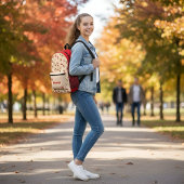 Personalized Cute Cherry Dessert  Bedrukte Rugzak