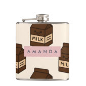 Personalized Cute Chocolate Milk Carton Heupfles (Voorkant)