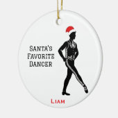Personalized Cute Christmas Irish Boy Dancing Keramisch Ornament (Links)