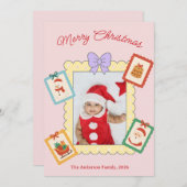 Personalized Cute Christmas Photo Collage  Feestdagenkaart (Voorkant / Achterkant)