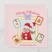 Personalized Cute Christmas Photo Collage  Feestdagenkaart (Voorkant / Achterkant)