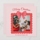 Personalized Cute Christmas Photo Collage  Feestdagenkaart (Voorkant / Achterkant)