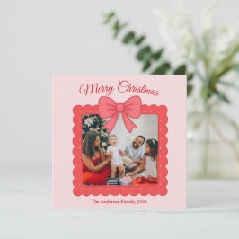 Personalized Cute Christmas Photo Collage  Feestdagenkaart