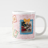 Personalized Cute Christmas Photo Collage Grote Koffiekop (Rechts)
