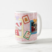 Personalized Cute Christmas Photo Collage  Koffiemok (Voorkant rechts)