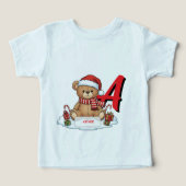 Personalized Cute Christmas Teddy Bear Kids  (Design voorkant)