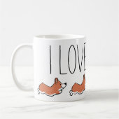 Personalized Cute Corgi Simple White Koffiemok (Links)