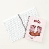 Personalized Cute CowGirl Notebook Notitieboek (Binnen)
