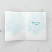 Personalized Cute Crab Birthday Card Kaart (Binnen)