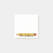 Personalized Cute Crayon Teacher Back to School  Post-it® Notes (Voorkant)