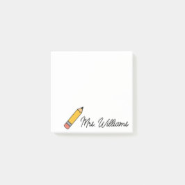 Personalized Cute Crayon Teacher Back to School Post-it® Notes