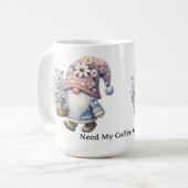 Personalized Cute Daisy Flower Gnome Women's Koffiemok (Voorkant links)