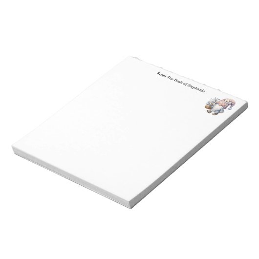 Personalized Cute Daisy Flower Gnome Women's Notitieblok (Linkerzijde)