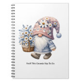 Personalized Cute Daisy Flower Gnome Women's Notitieboek (Voorkant)