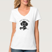 Personalized Cute Dog T-Shirt – Custom Text Pet (Voorkant)
