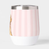 Personalized Cute Dog with Pink Heart (Achterkant)