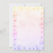 Personalized Cute Elephant Pink Baby Shower Kaart (Achterkant)