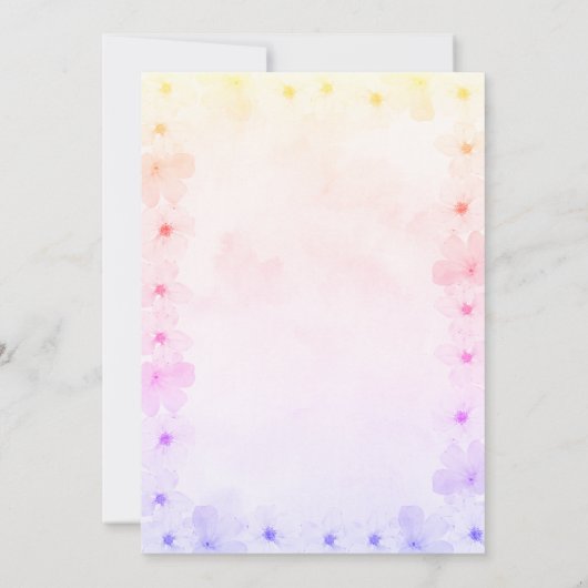 Personalized Cute Elephant Pink Baby Shower Kaart (Achterkant)