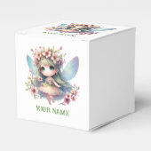 Personalized Cute Fairy & Floral Wreath Bedankdoosjes (Voorkant Zijde)