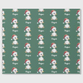 Personalized Cute Festive Christmas Goose Duck Cadeaupapier (Vlak)