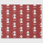 Personalized Cute Festive Christmas Goose Duck Cadeaupapier (Vlak)